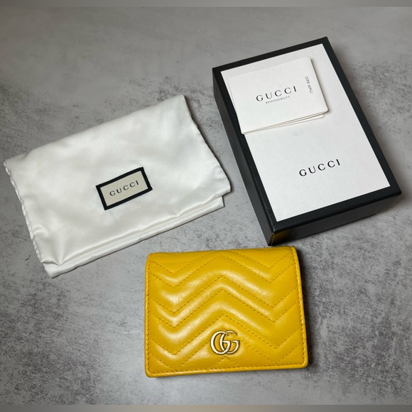 Gucci Handbags - GUCCI 💛🌻  YELLOW MARMONT CARD CASE WALLET WITH DUSTBAG AND BOX
